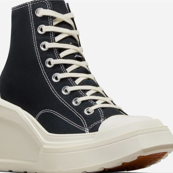 Converse Chuck 70 De Luxe High Top Wedge Platform Sneakers - Picture 6 of 16